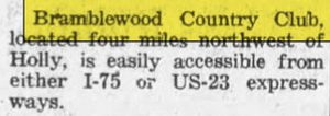 Bramblewood Country Club - Feb 13 1969 Ad (newer photo)